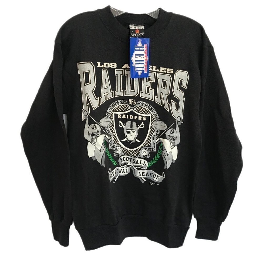 Vtg 90s Dead Stock Los Angeles LA Raiders Football Sweatshirt Las Vegas NFL